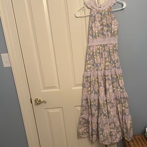 NWT Matilda Jane Lavender and Blue Floral Kids Dress Size 14